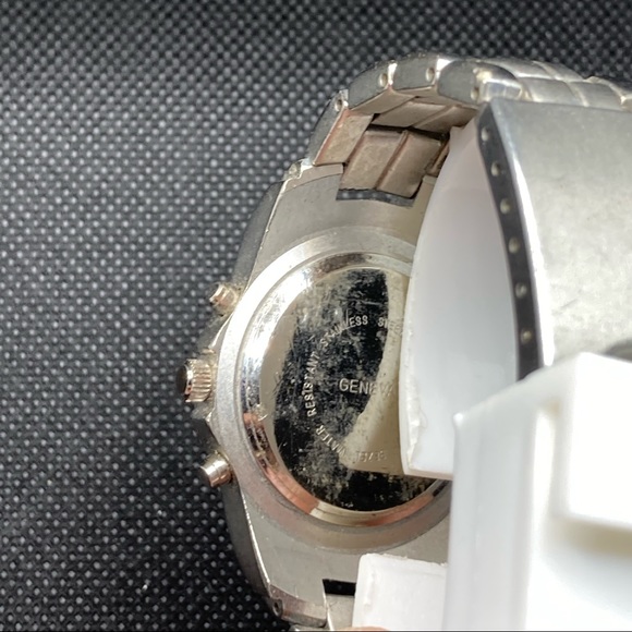 Ladies watch silver with blue dial 32 mm chronograph with stopwatch. - Picture 5 of 8